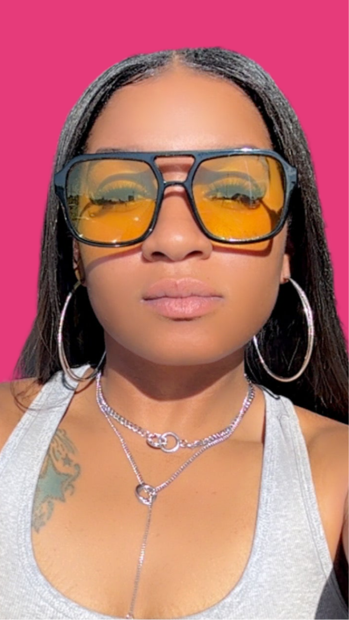 Black Yellow Sunglasses